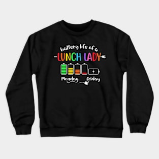 Battery  Of A School Lunch  Cafeteria Worker Crewneck Sweatshirt